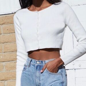 Brandy Melville Cropped Athelia Cardigan